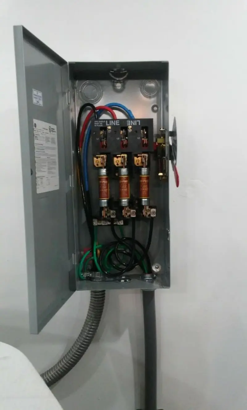 Three-phase disconnect switch installed for Electrical Wiring & Rewiring in Perry